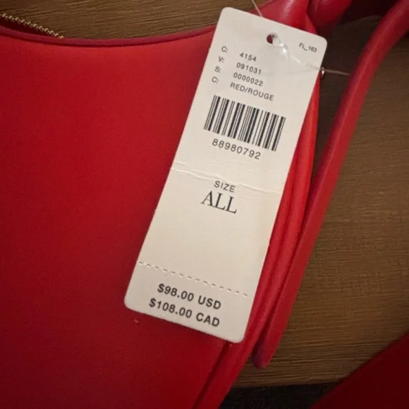 Anthropologie Red Shoulder Bag - Picture 3 of 5